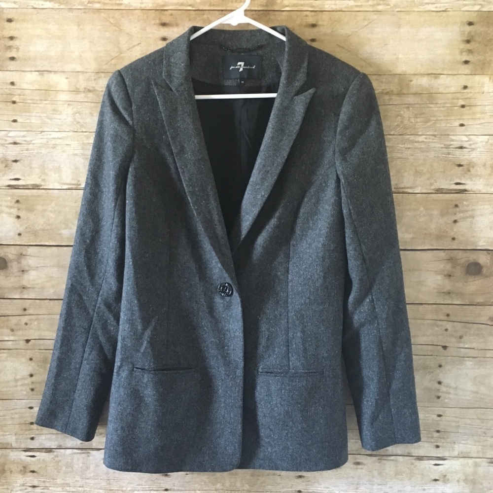 7 for All Mankind NWOT gray blazer jacket medium
